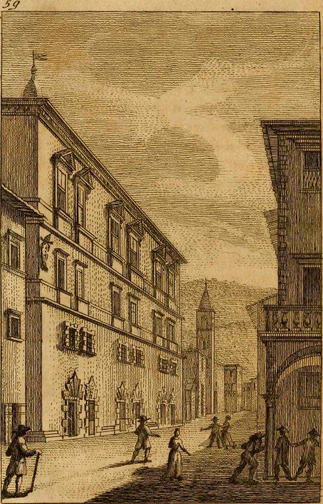 An illustration from Descrizione delle pitture, sculture, architetture ed altre cose rare della insigne città di Ascoli nella Marca, 1790, leaf 87