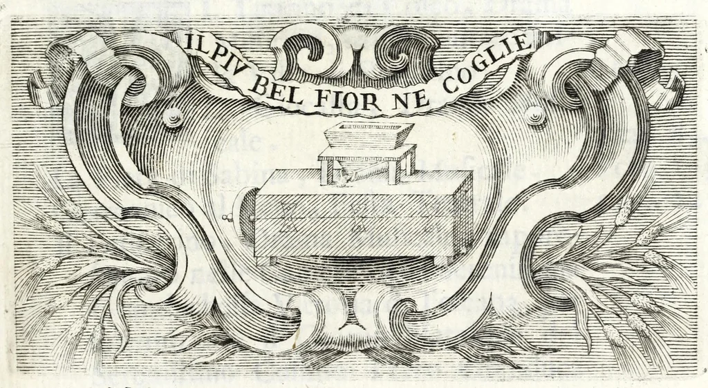 An illustration from Delle poesie dramatiche di Giovann' Andrea Moniglia, accademico della Crusca, parte prima[-terza], 1689, leaf 7