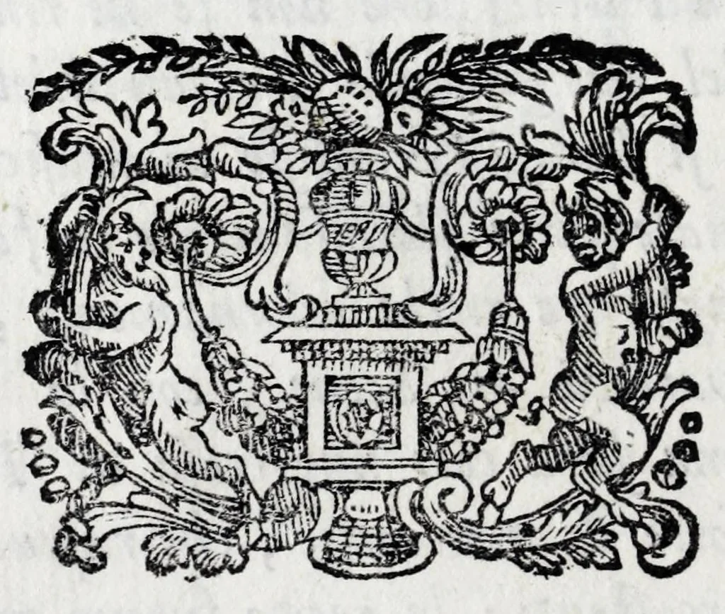 An illustration from Delle poesie dramatiche di Giovann' Andrea Moniglia, accademico della Crusca, parte prima[-terza], 1689, leaf 16