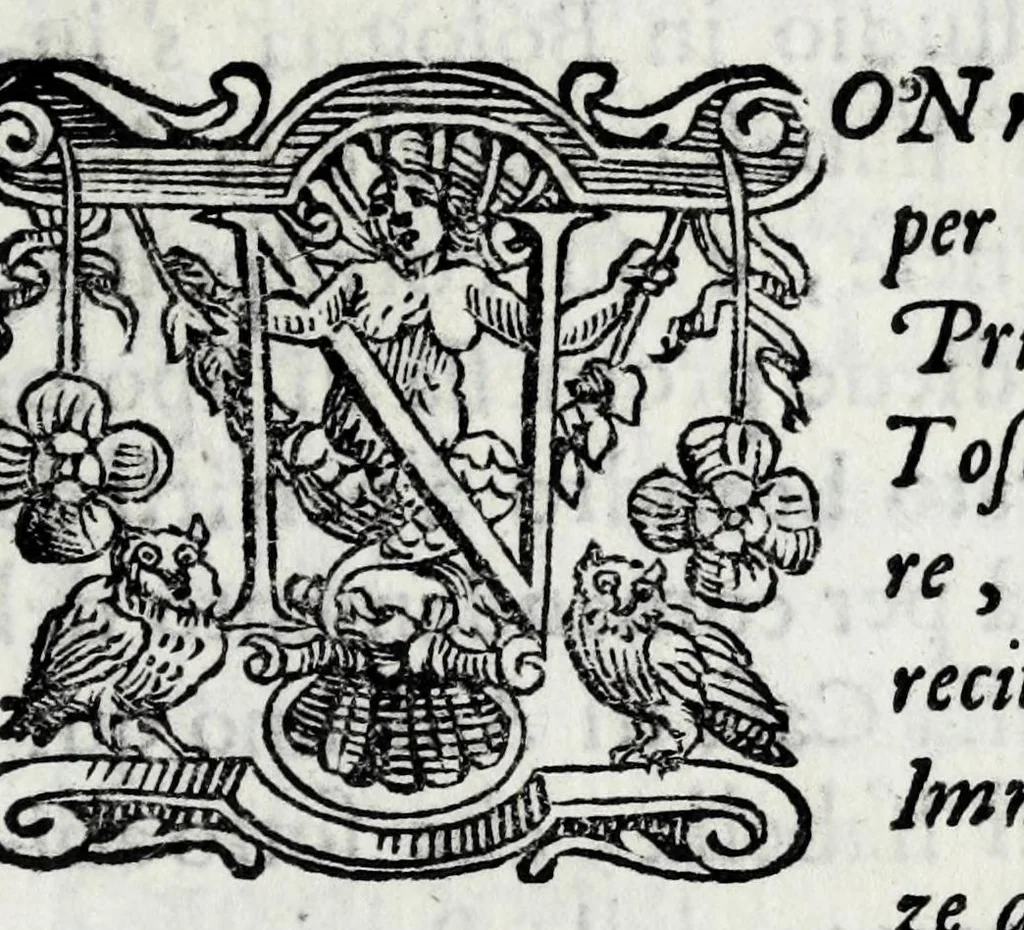 An illustration from Delle poesie dramatiche di Giovann' Andrea Moniglia, accademico della Crusca, parte prima[-terza], 1689, leaf 193