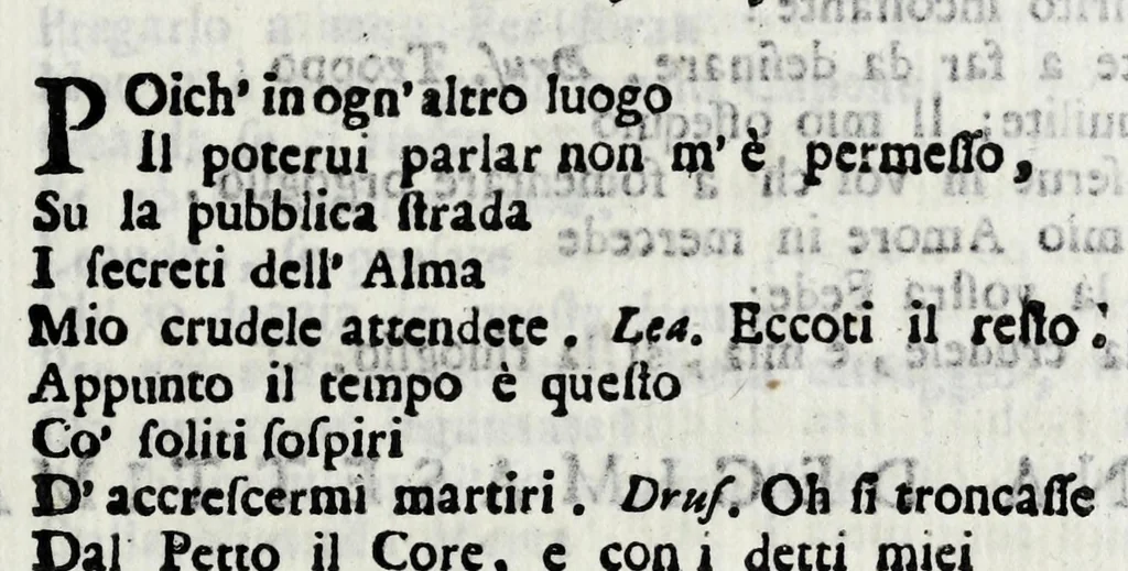 An illustration from Delle poesie dramatiche di Giovann' Andrea Moniglia, accademico della Crusca, parte prima[-terza], 1689, leaf 213