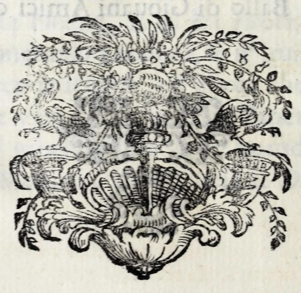 An illustration from Delle poesie dramatiche di Giovann' Andrea Moniglia, accademico della Crusca, parte prima[-terza], 1689, leaf 418
