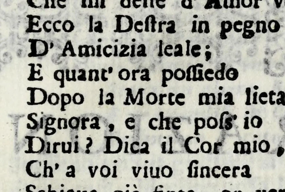 An illustration from Delle poesie dramatiche di Giovann' Andrea Moniglia, accademico della Crusca, parte prima[-terza], 1689, leaf 485