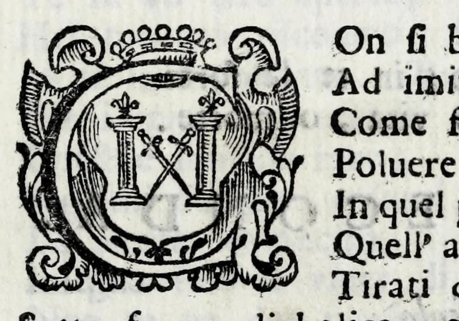 An illustration from Delle poesie dramatiche di Giovann' Andrea Moniglia, accademico della Crusca, parte prima[-terza], 1689, leaf 71