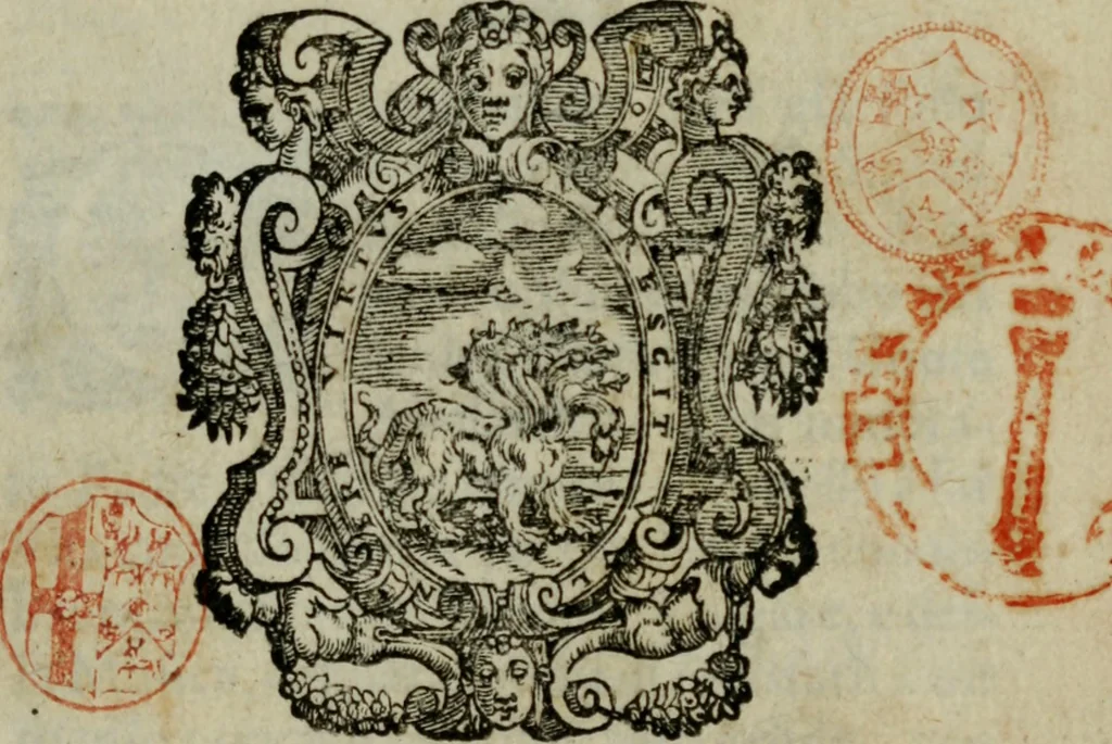 An illustration from Delle rime del S. Filippo Binaschi. Parte prima, et seconda. Novamente stampate, 1588, leaf 4