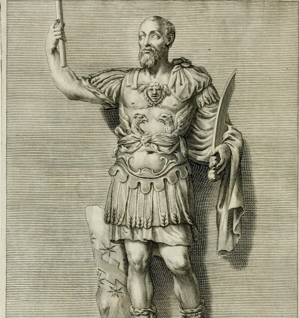 An illustration from Delle statue, 1661, leaf 323