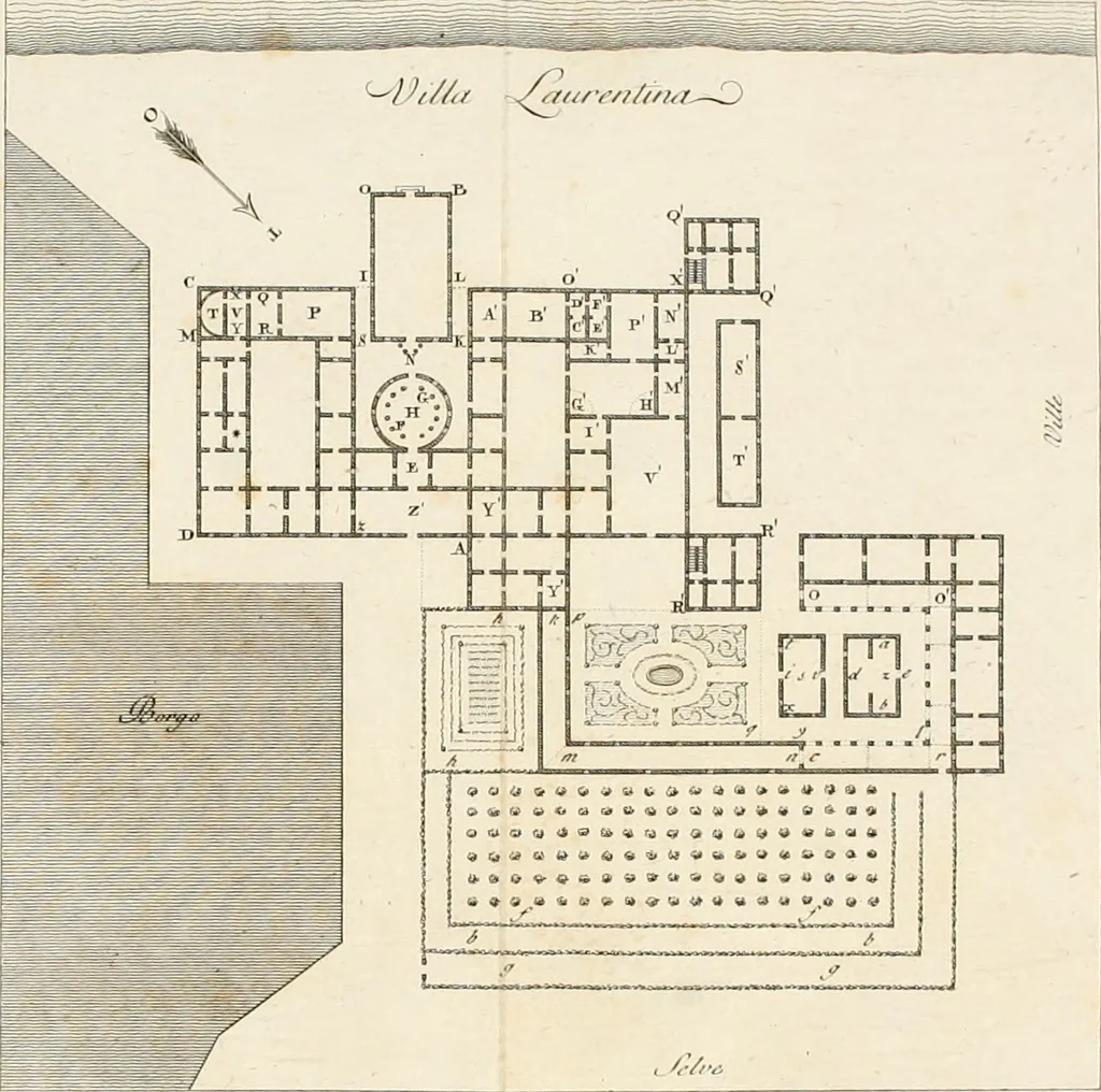 An illustration from Delle ville di Plinio il giovane, 1796, leaf 247
