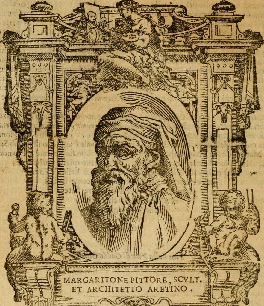 An illustration from Delle vite de' più eccellenti pittori, scultori, et architetti, 1648, leaf 127