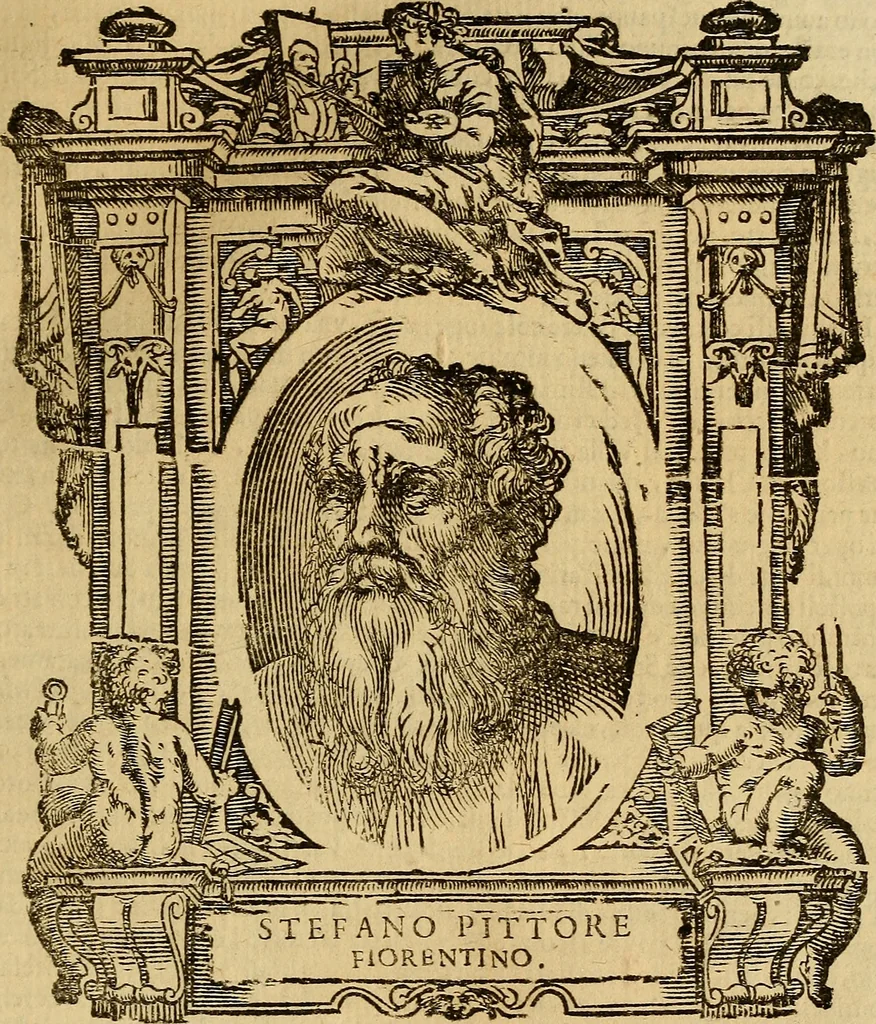 An illustration from Delle vite de' più eccellenti pittori, scultori, et architetti, 1648, leaf 152