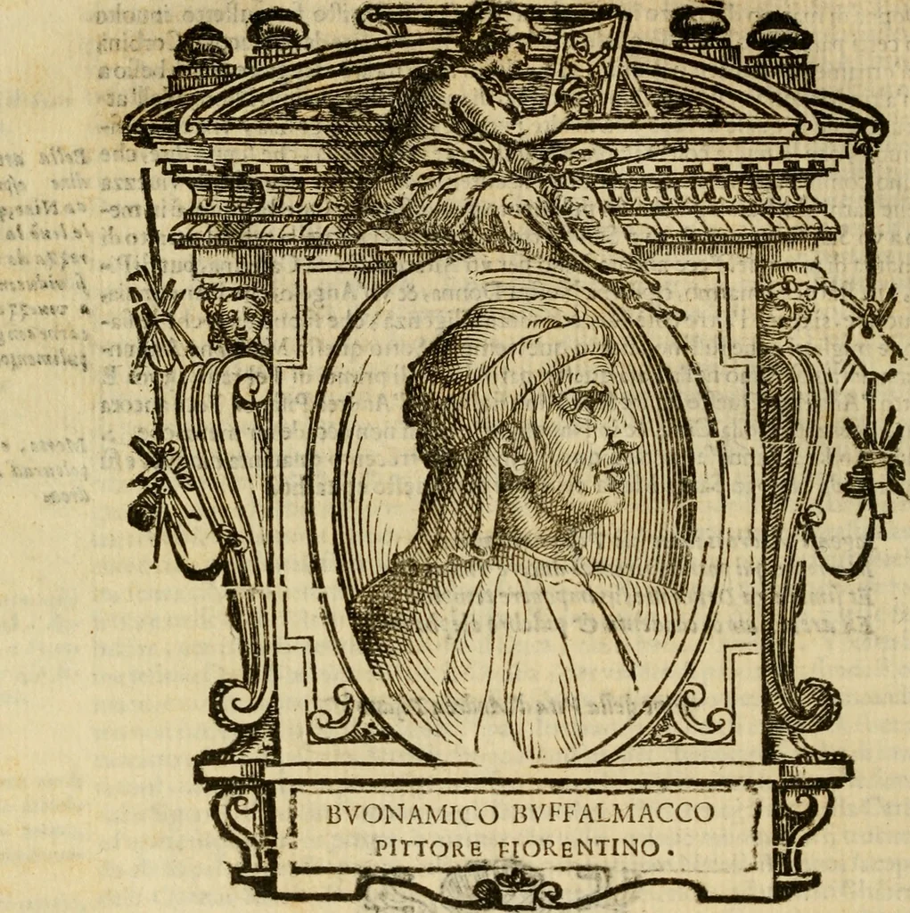 An illustration from Delle vite de' più eccellenti pittori, scultori, et architetti, 1648, leaf 165