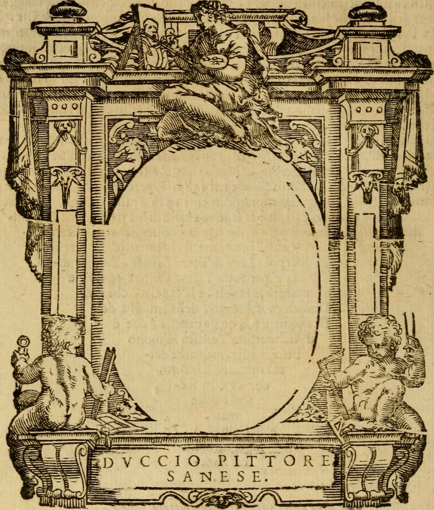 An illustration from Delle vite de' più eccellenti pittori, scultori, et architetti, 1648, leaf 215