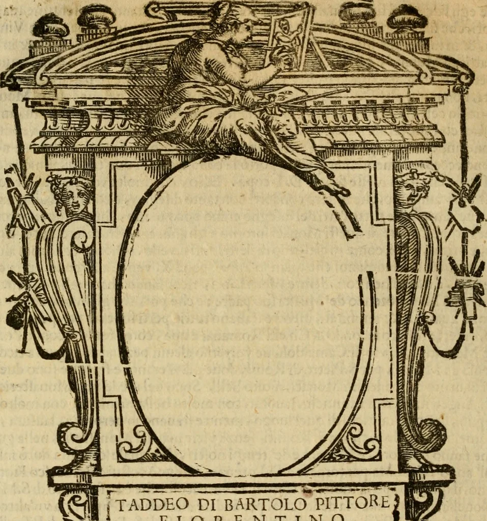 An illustration from Delle vite de' più eccellenti pittori, scultori, et architetti, 1648, leaf 241