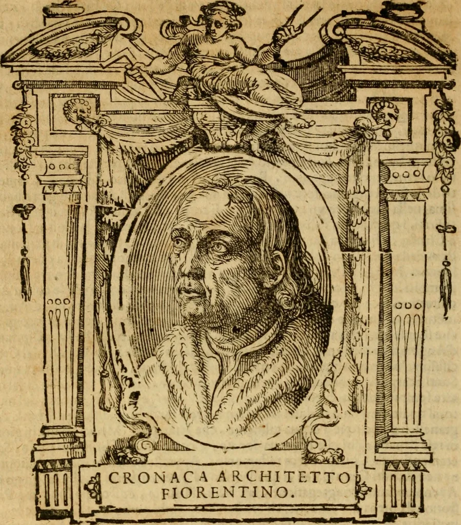 An illustration from Delle vite de' più eccellenti pittori, scultori, et architetti, 1648, leaf 109