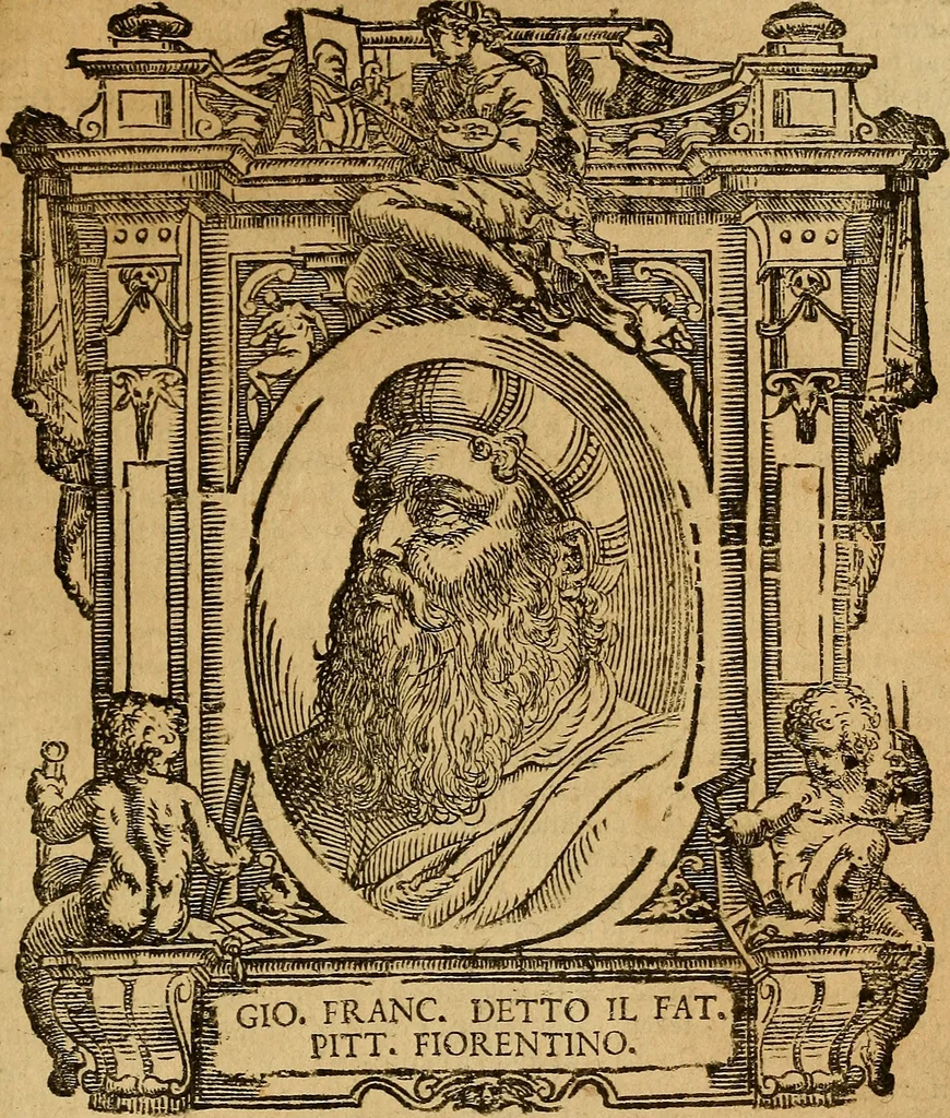 An illustration from Delle vite de' più eccellenti pittori, scultori, et architetti, 1648, leaf 158