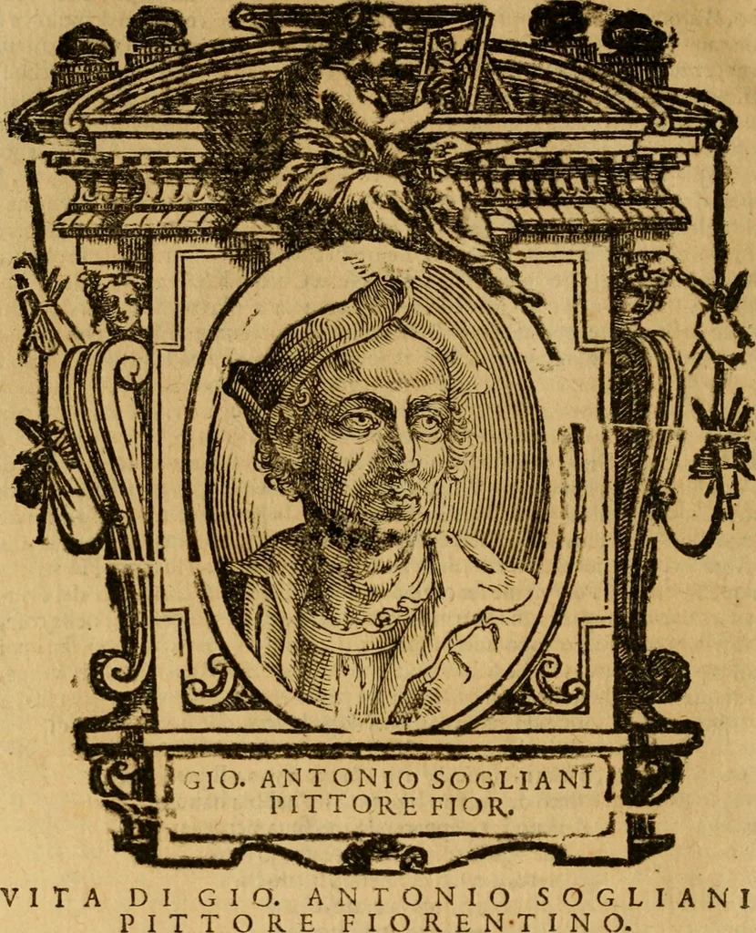 An illustration from Delle vite de' più eccellenti pittori, scultori, et architetti, 1648, leaf 201