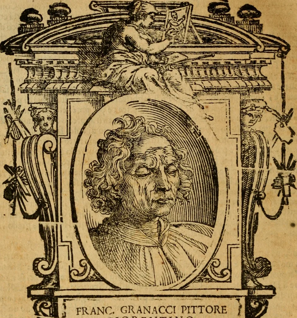 An illustration from Delle vite de' più eccellenti pittori, scultori, et architetti, 1648, leaf 287