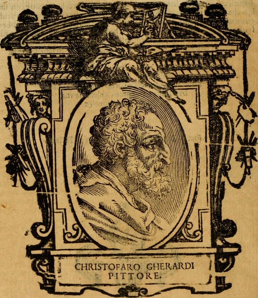 An illustration from Delle vite de' più eccellenti pittori, scultori, et architetti, 1648, leaf 463