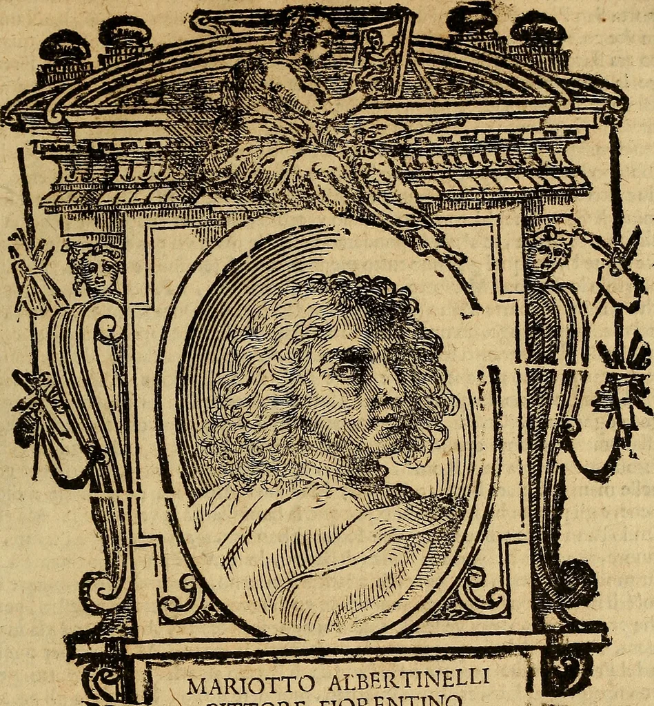 An illustration from Delle vite de' più eccellenti pittori, scultori, et architetti, 1648, leaf 56