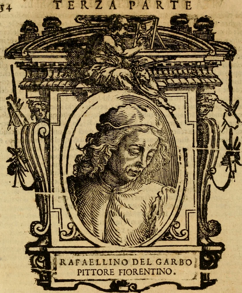 An illustration from Delle vite de' più eccellenti pittori, scultori, et architetti, 1648, leaf 61