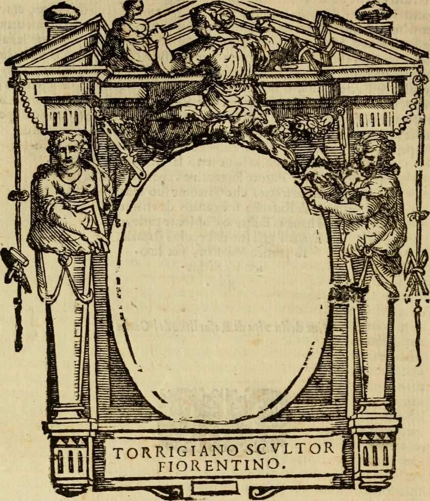 An illustration from Delle vite de' più eccellenti pittori, scultori, et architetti, 1648, leaf 65