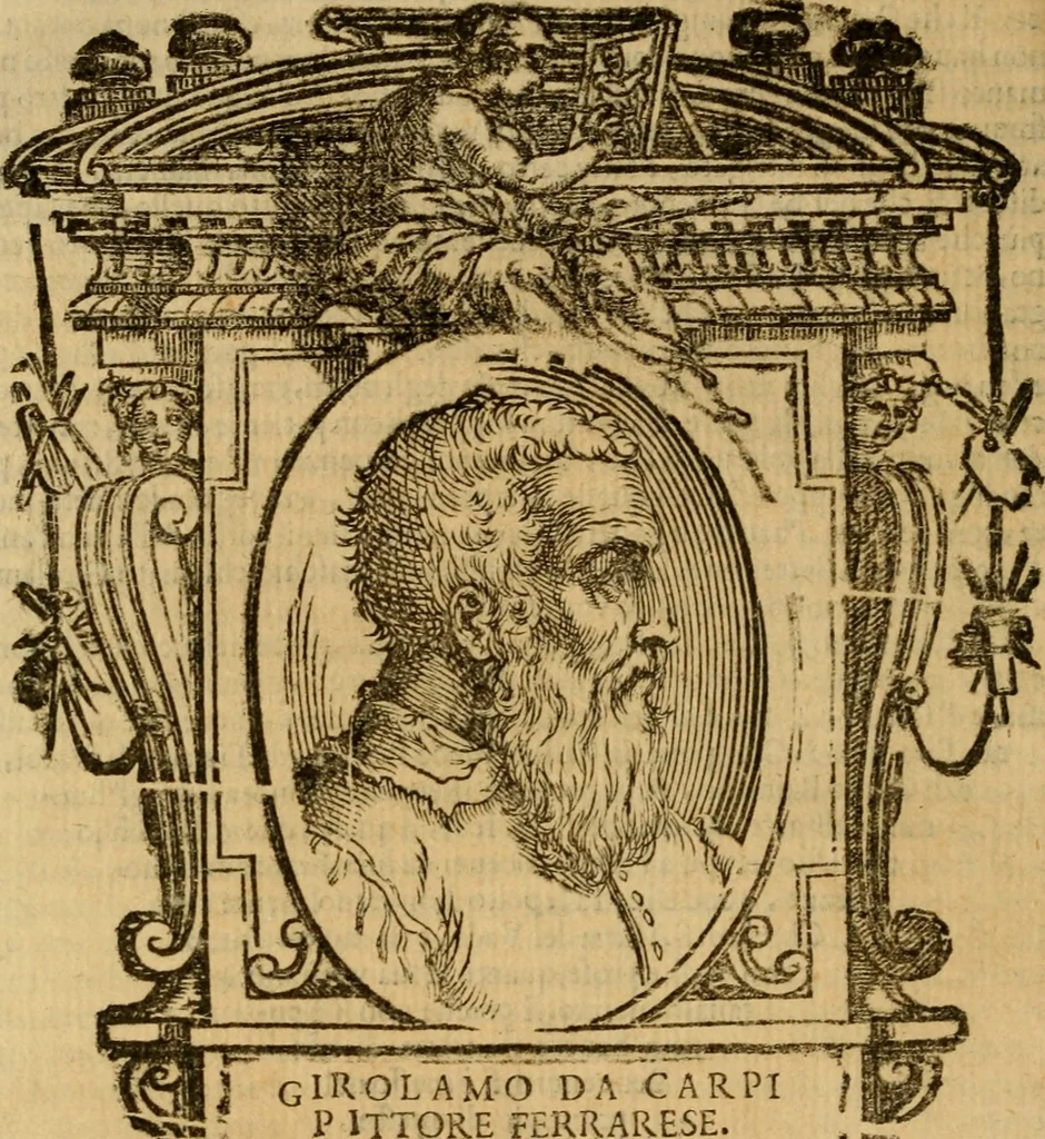 An illustration from Delle vite de' più eccellenti pittori, scultori, et architetti, 1648, leaf 53