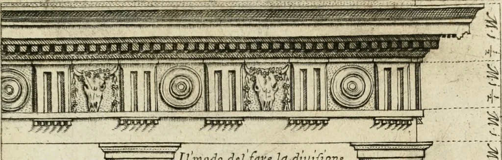 An illustration from Regola delli cinque ordini d'architettura, 1718, leaf 24