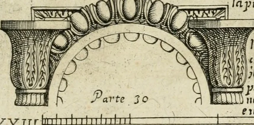 An illustration from Regola delli cinque ordini d'architettura, 1718, leaf 48
