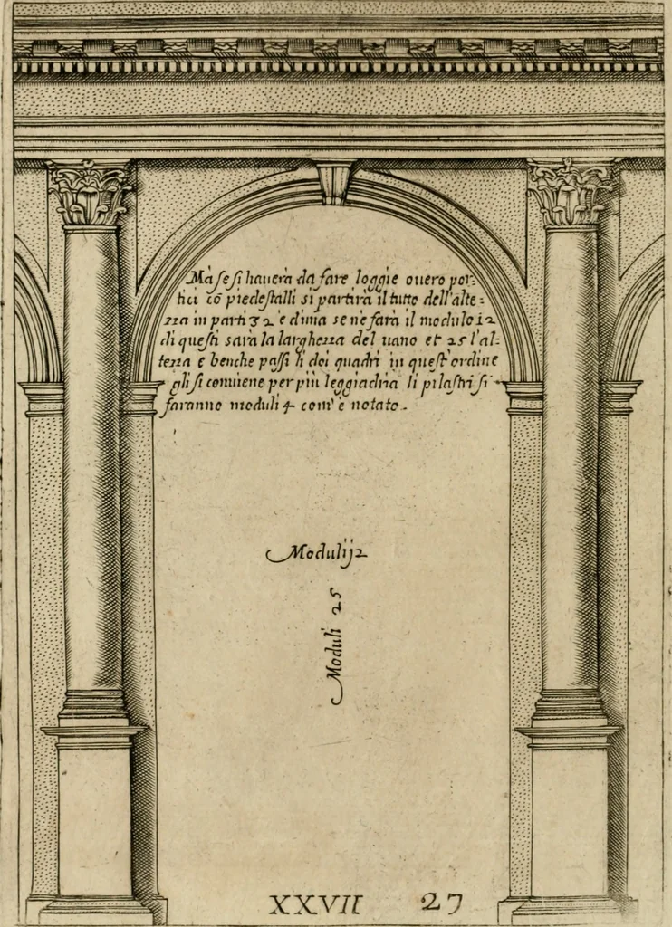 An illustration from Regola delli cinque ordini d'architettura, 1718, leaf 59