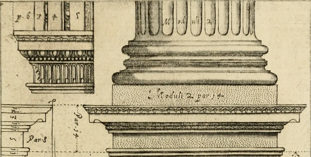 An illustration from Regola delli cinque ordini d'architettura, 1718, leaf 60
