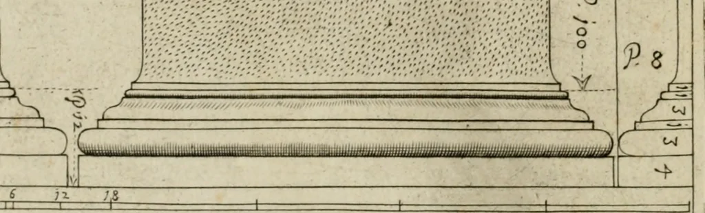 An illustration from Regola delli cinque ordini d'architettura, 1718, leaf 67