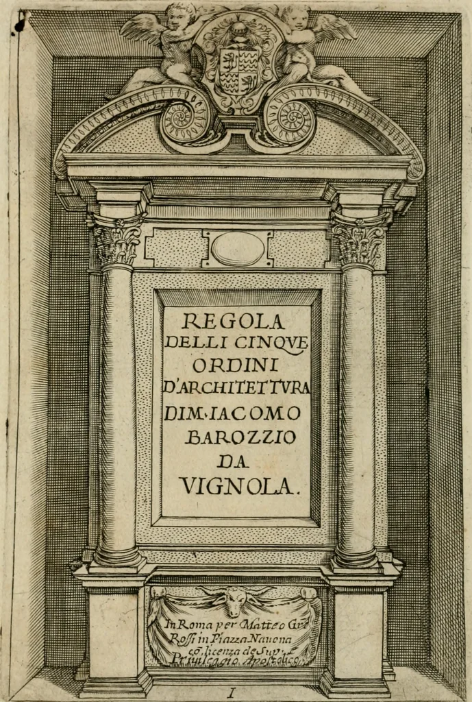 An illustration from Regola delli cinque ordini d'architettura, 1718, leaf 7