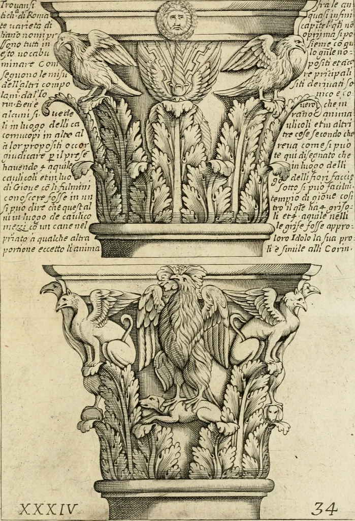 An illustration from Regola delli cinque ordini d'architettura, 1718, leaf 72