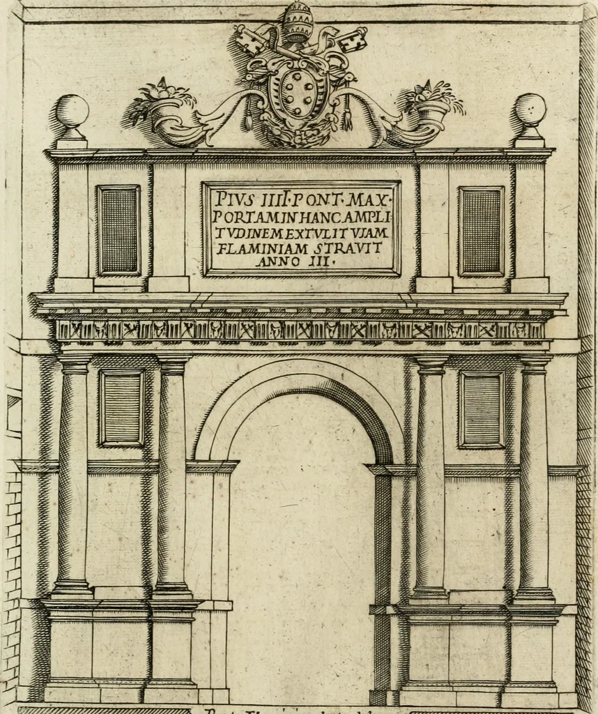 An illustration from Regola delli cinque ordini d'architettura, 1718, leaf 92