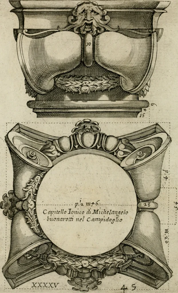 An illustration from Regola delli cinque ordini d'architettura, 1718, leaf 95