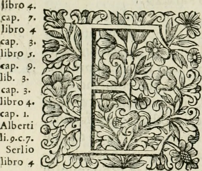 An illustration from Dell'idea della architettura universale, 1714, leaf 439