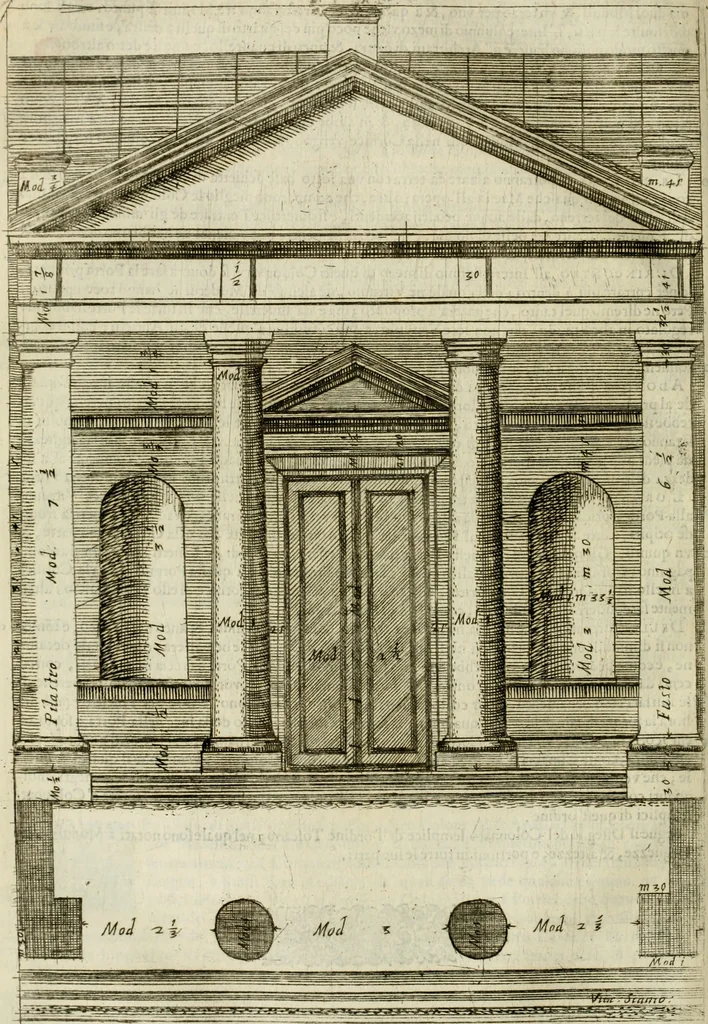 An illustration from Dell'idea della architettura universale, 1714, leaf 481