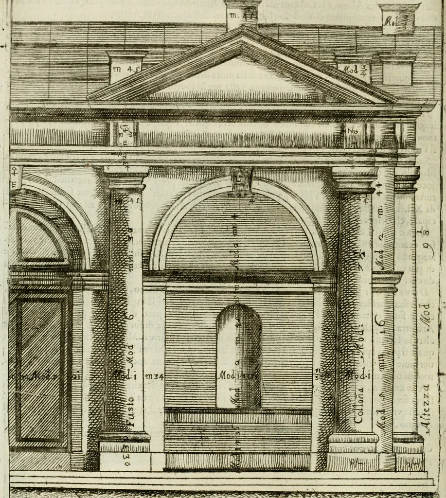 An illustration from Dell'idea della architettura universale, 1714, leaf 483
