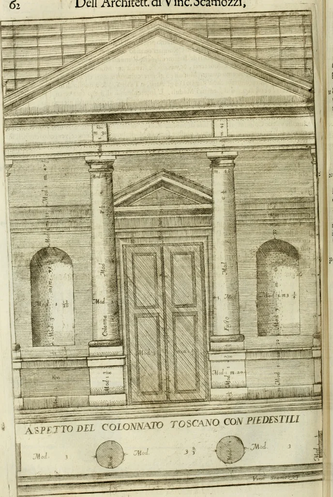 An illustration from Dell'idea della architettura universale, 1714, leaf 485