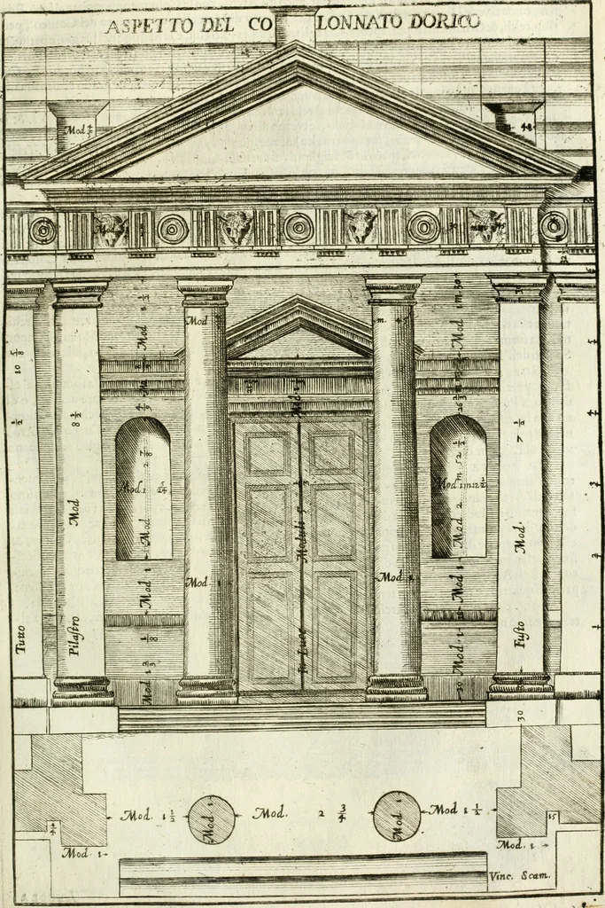 An illustration from Dell'idea della architettura universale, 1714, leaf 496