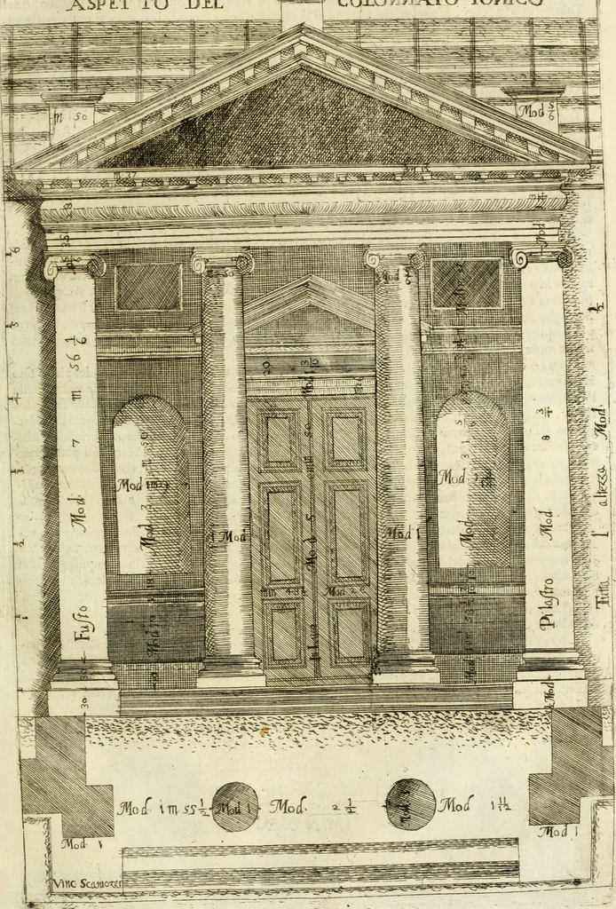 An illustration from Dell'idea della architettura universale, 1714, leaf 512