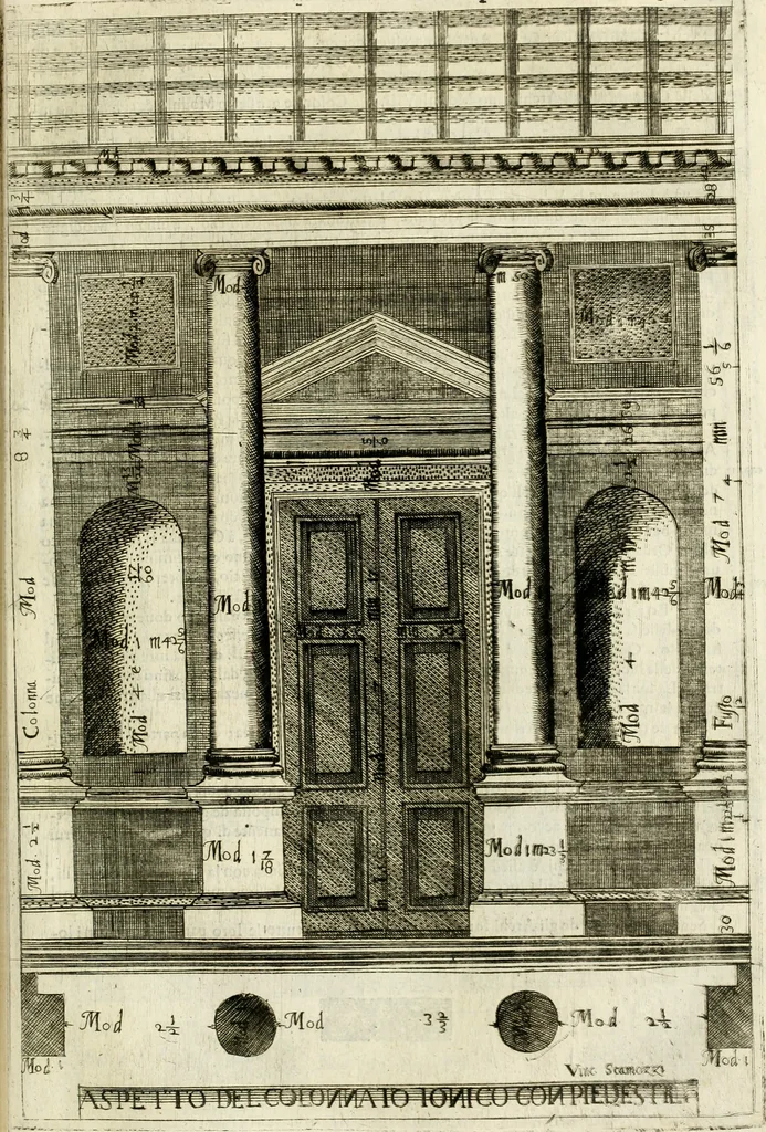 An illustration from Dell'idea della architettura universale, 1714, leaf 516