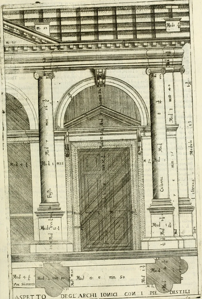 An illustration from Dell'idea della architettura universale, 1714, leaf 518