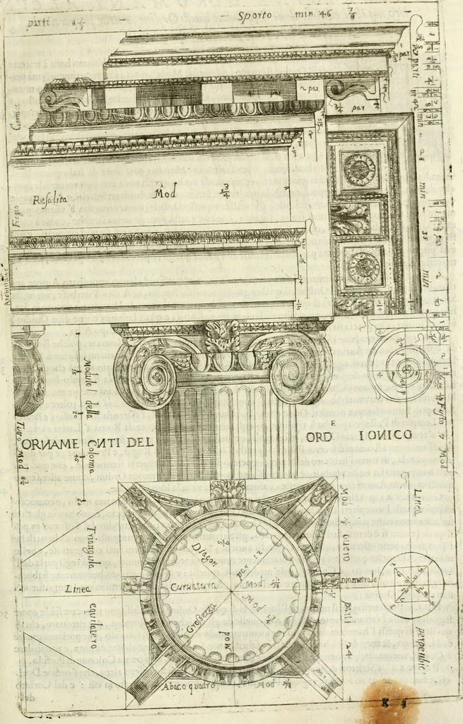 An illustration from Dell'idea della architettura universale, 1714, leaf 524