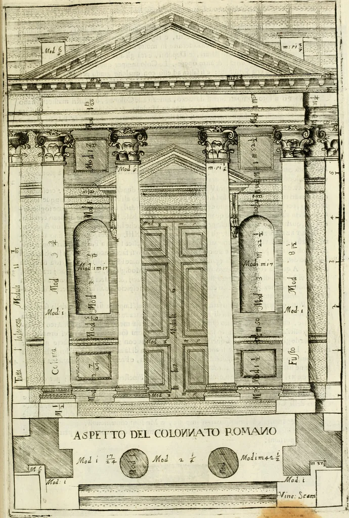 An illustration from Dell'idea della architettura universale, 1714, leaf 530