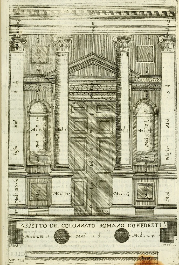An illustration from Dell'idea della architettura universale, 1714, leaf 534