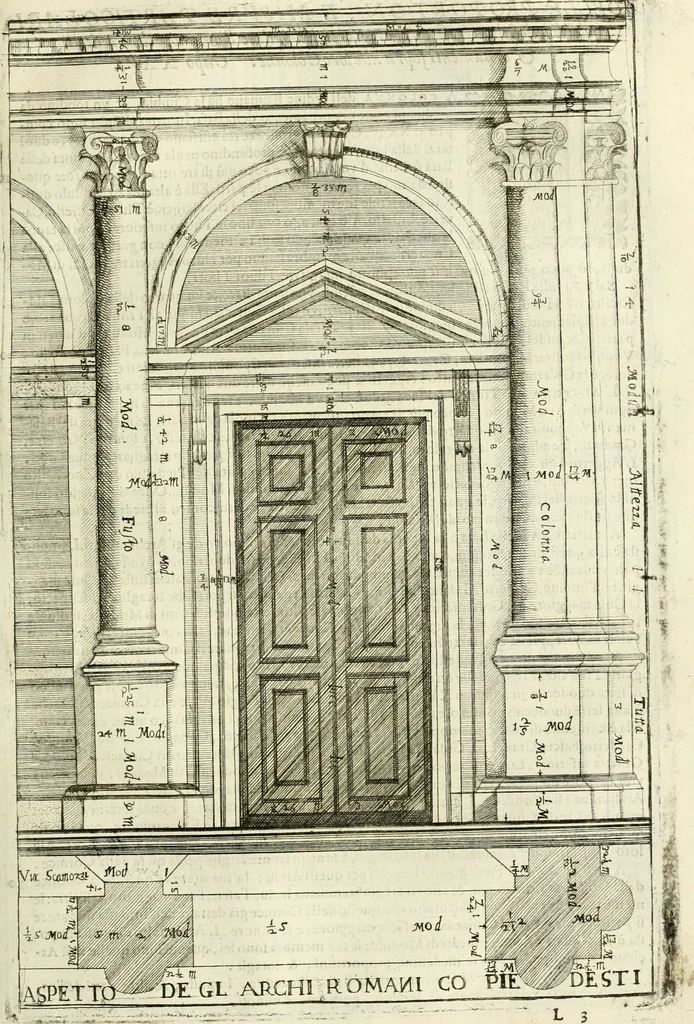 An illustration from Dell'idea della architettura universale, 1714, leaf 536