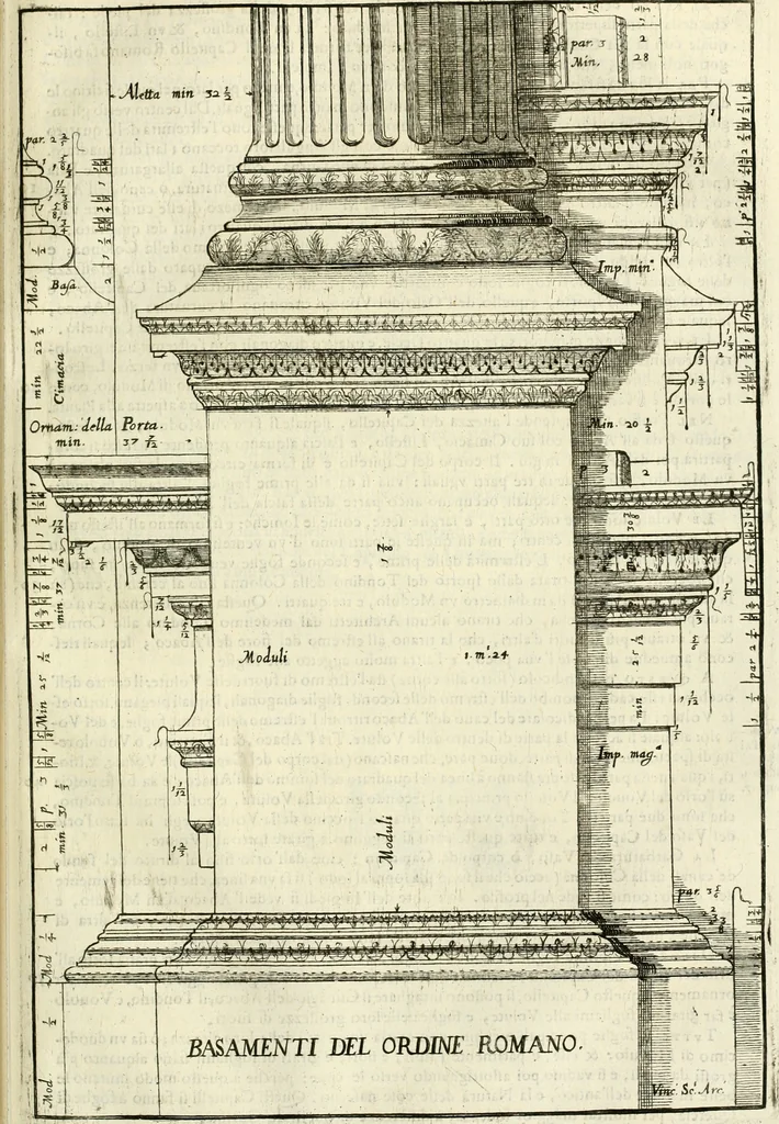 An illustration from Dell'idea della architettura universale, 1714, leaf 538