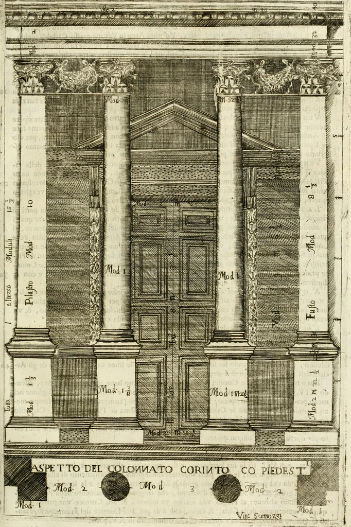 An illustration from Dell'idea della architettura universale, 1714, leaf 552