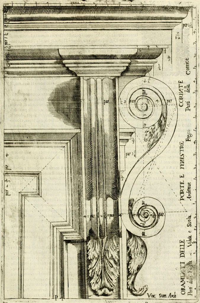 An illustration from Dell'idea della architettura universale, 1714, leaf 586