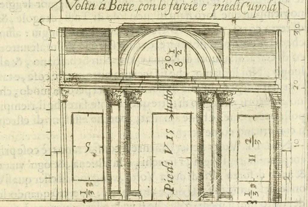 An illustration from Dell'idea della architettura universale, 1714, leaf 744